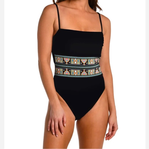 Sunshine 79 Paisley Patchwork Reversible Bandeau One Piece Swimsuit - Picture 4 of 16